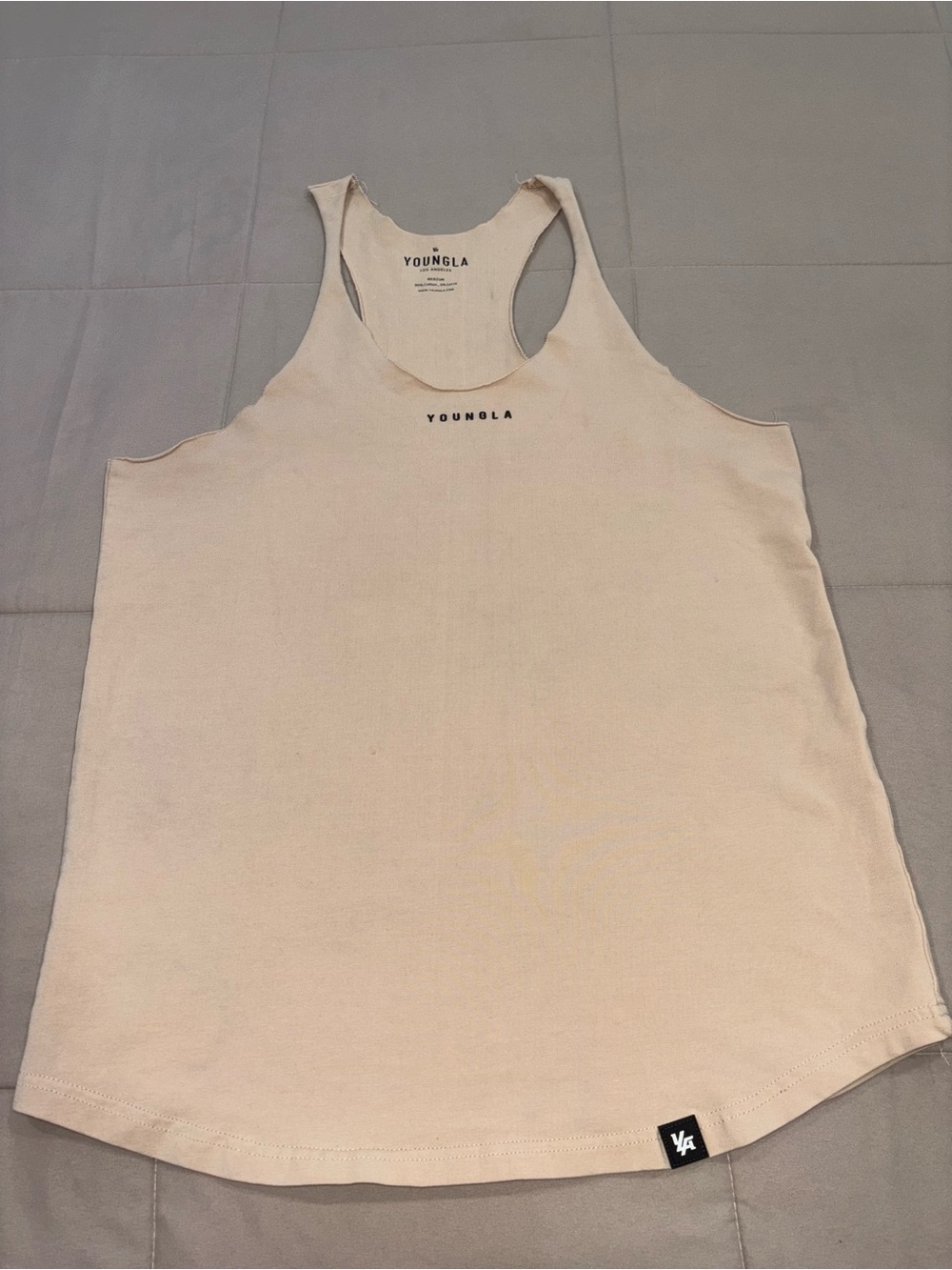 YoungLA Beige Racerback Training Tank